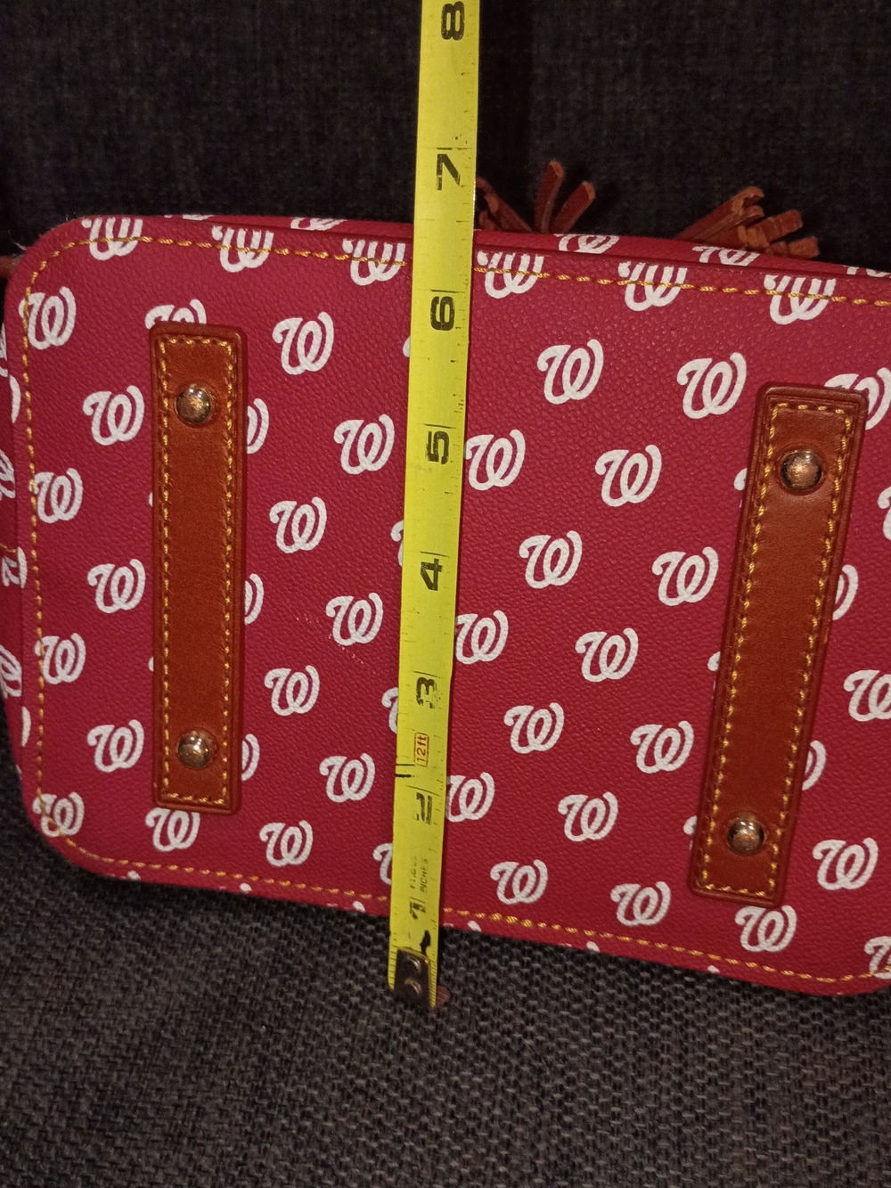 Dooney & Bourke Gretta Drawstring Bucket Bag with Washington Nationals Pattern - Picture 12 of 13